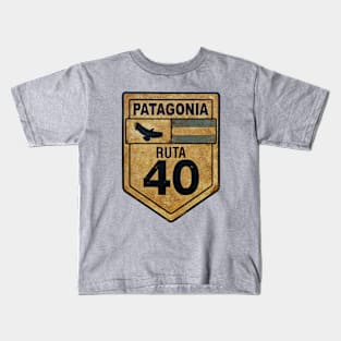 Vintage ruta 40 road sign Kids T-Shirt